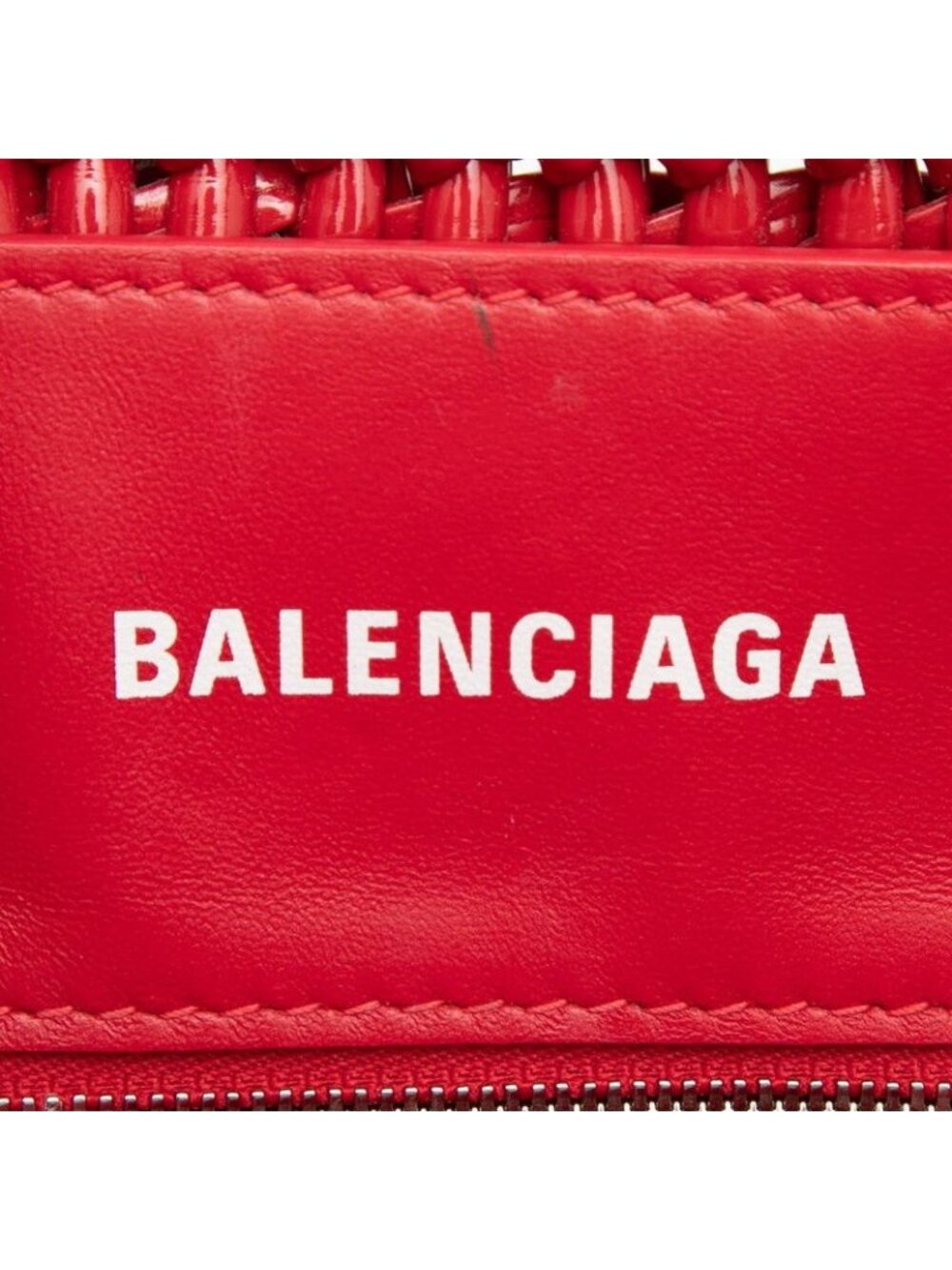 Balenciaga Bistro XS Basket Shoulder Bag 2-Way Red Patent Leather - Picture 5 of 6